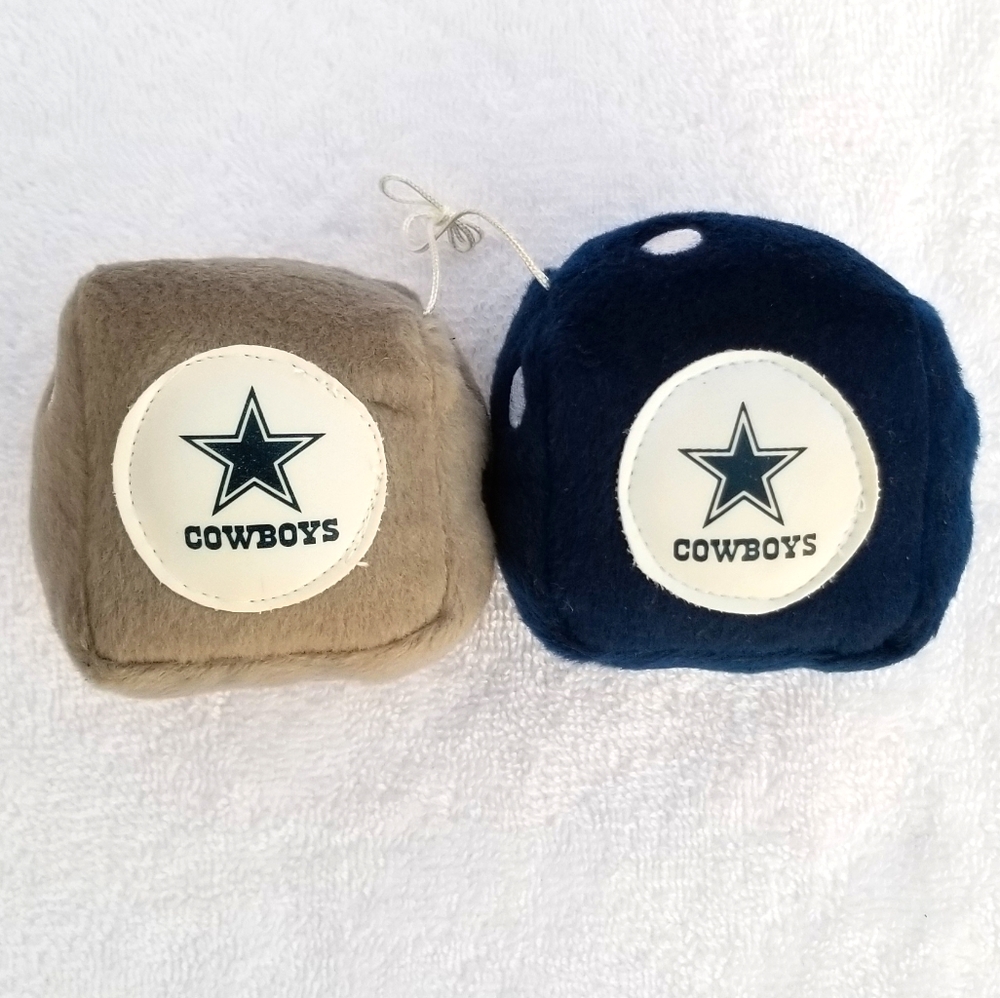 Dallas Cowboys fuzzy dice